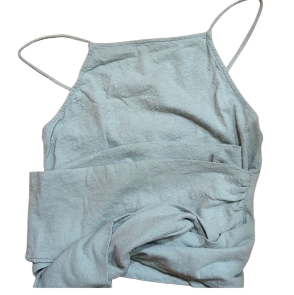 FREE PEOPLE Free-Est Linen/cotton Blend Nikki Set in Mineral Bath. Size XS - Picture 6 of 7